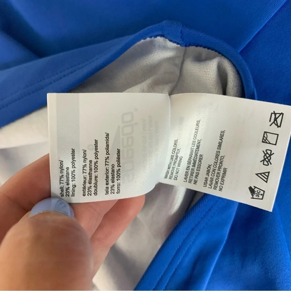 Speedo Women’s Hi  Neck Tie Neck Closure Pull On Lined One Piece Swimsuit Size 6 - Picture 9 of 16